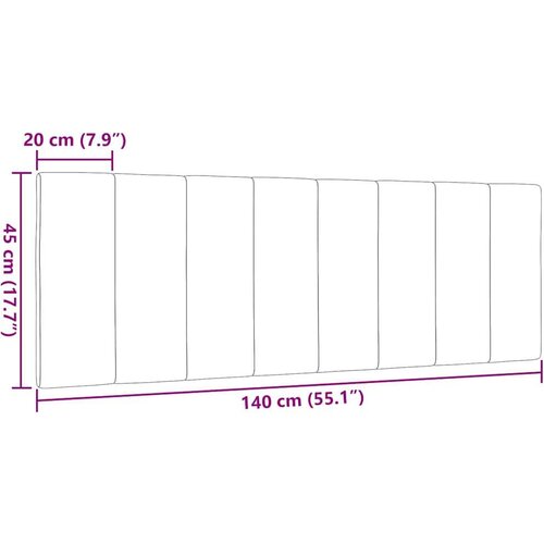 VidaXL jastuk za uzglavlje tamnosivi 140 cm od tkanine Slike