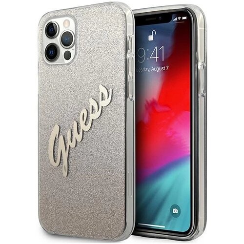 Guess GUHCP12LPCUGLSGO IPHONE 12 PRO MAX 6,7 ZŁOTY/GOLD HARDCASE GLITTER GRADIENT SCRIPT, (21834092) Cene
