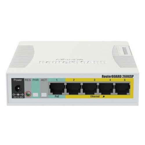 MikroTik CSS106-1G-4P-1S RB260GPS with SwitchOS and indor case Cene