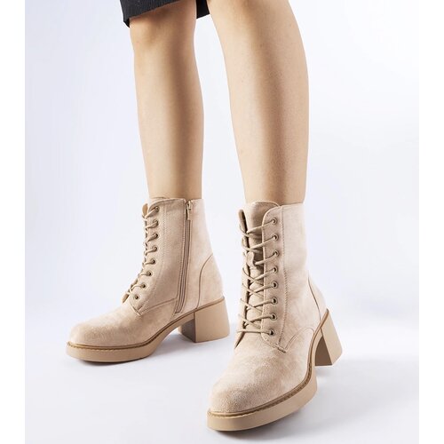 Gemre Beige classic block heel ankle boots Southern Cijene