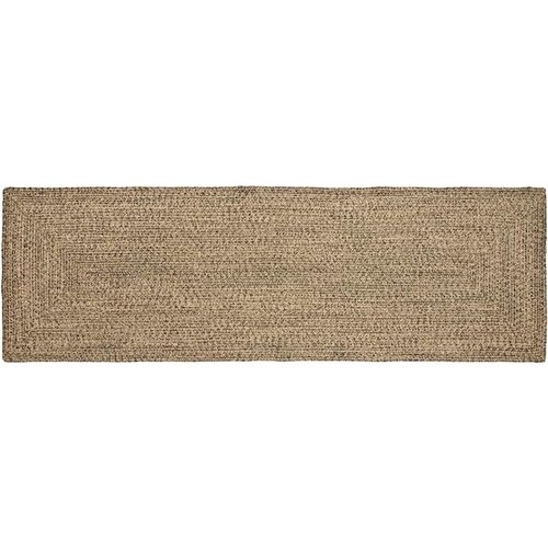 vidaXL Preproga Pletenje Naravna in črna 80 x 200 cm Juta Cene