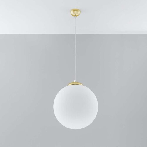  Sollux SL.0717 - Luster na sajli TOYA 1xE27/60W/230V prečnik 40 cm bela/zlatna Slike