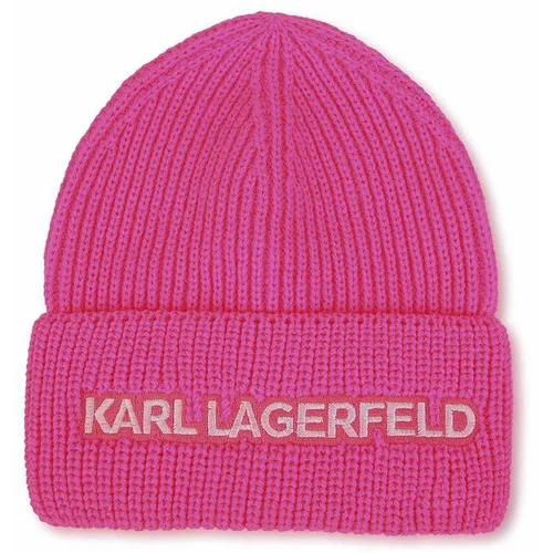 Karl Lagerfeld Otroška kapa vijolična barva