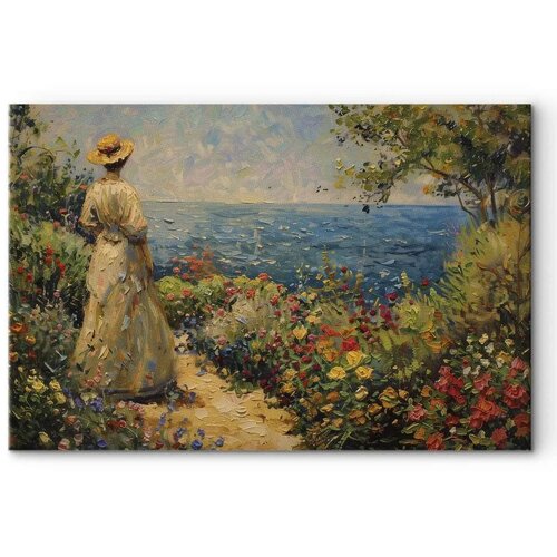  XXL slika - Nostalgic impression - a pensive woman contemplating 130x87 Slike