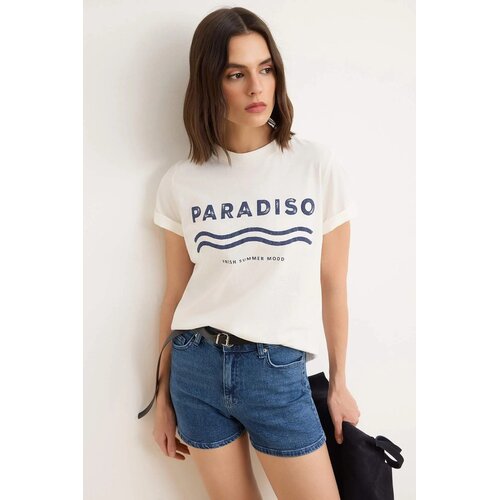 TRENDYOLMILLA Ženska majica TWOSS26TS00212, Bela Cene