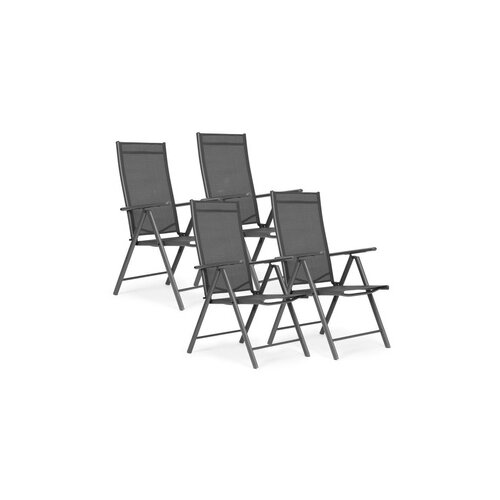  multigarden set od 4 sklopive ba&amp;scaron;tenske stolice sa podesivim naslonom, gray Slike