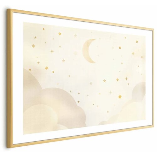  Plakat - Starry Night 90x60 Zlatni okvir s margom Cijene