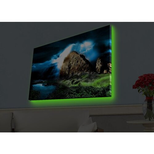 Wallity Slika sa LED osvetljenjem 4570HDACT-026, 45x70 cm Cene