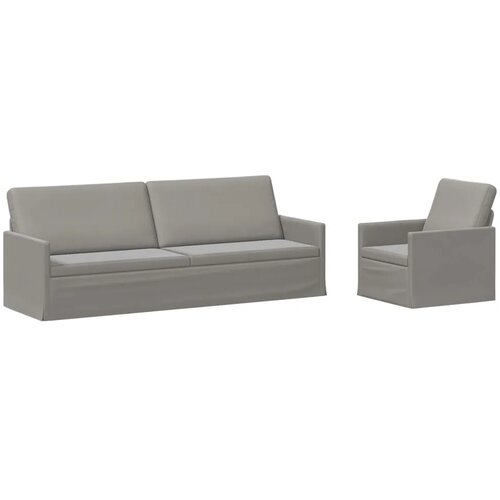  Set sofe 2 pcs Svjetlosiva Bar&amp;scaron;un - Svjetlosiva 1-Sjedalo + 3-Sjedalo (210 cm) Slike