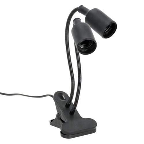 Fleksibilna stona lampa sa klipsom za gajenje biljaka PLANTY 2xE27/30W/230V crna Slike