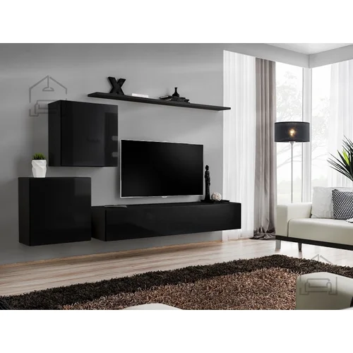 ASM Meble Dnevni TV regal Switch V 250 cm - črn