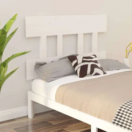  Uzglavlje za krevet bijelo 103 5x3x81 cm od masivne borovine