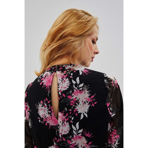 Moodo Pink-Black Women&amp;#039;s Floral Midi Dress - Women Slike