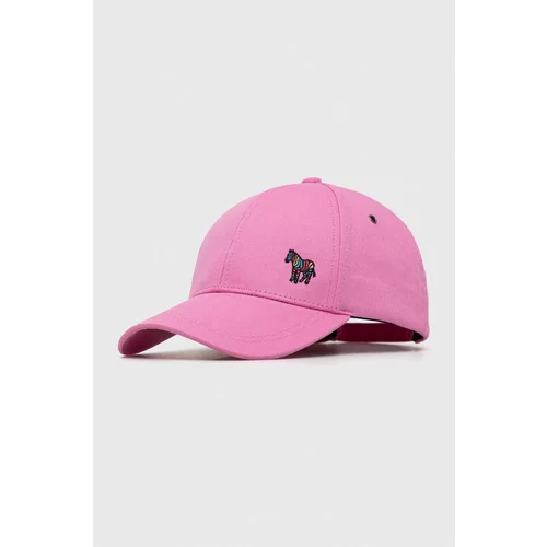 Paul Smith Pamučna kapa boja: ružičasta, glatka