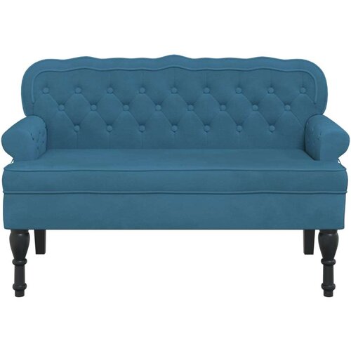 vidaXL klupa s naslonom plava 119 5 x 64 5 x 75 cm bar&scaron;unasta Cijene