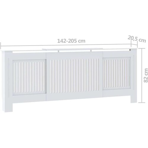  Pokrov za radijator mdf bijeli 205 cm Slike