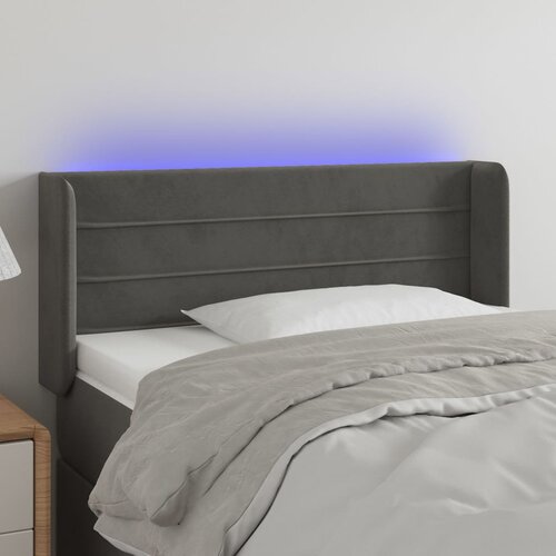  LED uzglavlje tamnosivo 83x16x78/88 cm baršunasto Cene