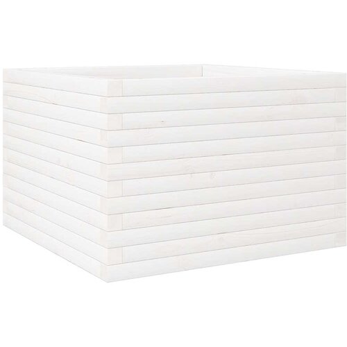 Maison Chic Vrtno cvetlično korito - Cvetlični Lonec belo 70x70x46 cm trdna borovina, (21790239) Cene