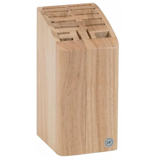 T&G Woodware Blok iz lesa kavčukovca za 12 nožev, sekač in škarje Steel