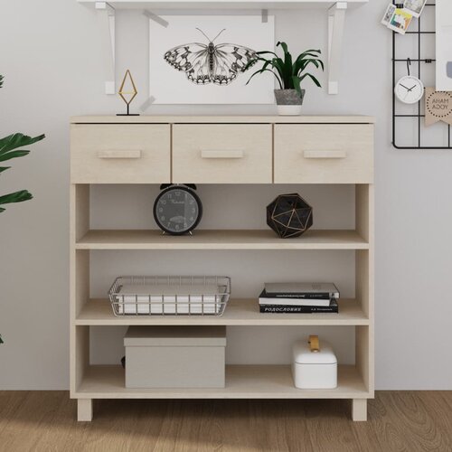  Konzolni stol HAMAR boja meda 90x35x90 cm od masivne borovine Slike