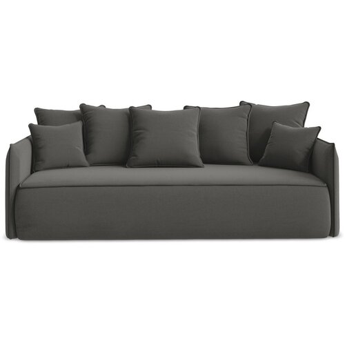 Makamii Tamno siva baršunasti sklopiva/s prostorom za odlaganje sofa 225 cm Hula – Cijene