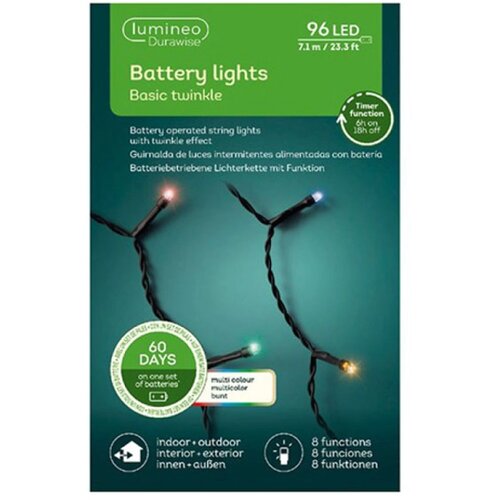  Led novogodi&amp;scaron;nje lampice baterija 8 funkcija Multi L710cm Lumineo 497146 Slike