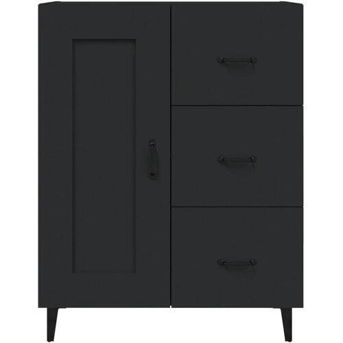  Komoda crna 69,5 x 34 x 90 cm od konstruiranog drva Slike