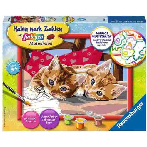 Ravensburger barvanje po številkah mucki na blazini 28342 Cene