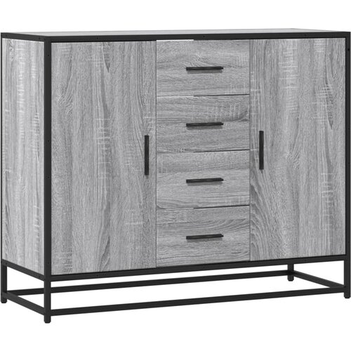 Maison Chic Komoda - Predalnik siva sonoma 92x35x76 cm inženirski les, (21717629) Slike