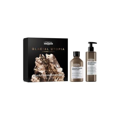 L´Oréal Paris Absolut Repair Molecular Glacial Utopia Limited Edition set: šampon Absolut Repair Molecular 300 ml + serum za lase Absolut Repair Molecular 250 ml za ženske Cene