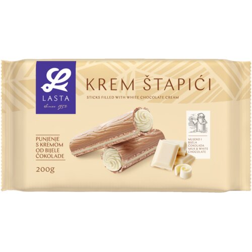 Lasta krem &scaron;tapići bijela čokolada 200g Cijene