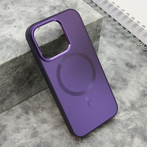 maska color metal magsafe za iphone 15 pro/ ljubičasta Slike