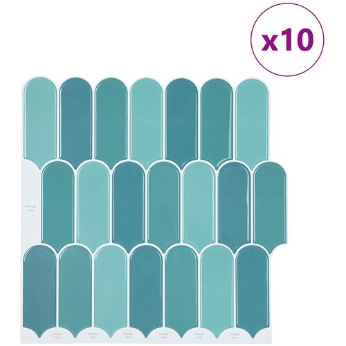 Pernata pločica 10 pcs Plava 30 x 30 cm Poliuretan i PET Slike