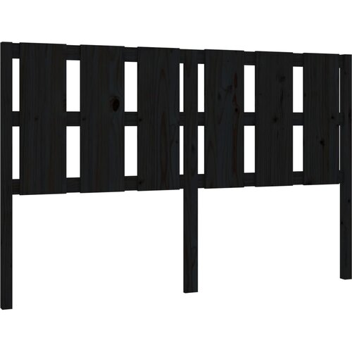 Maison Chic posteljno vzglavje - vzglavna omarica - nočna omarica črno 155,5x4x100 cm trdna borovina, (21706122) Slike