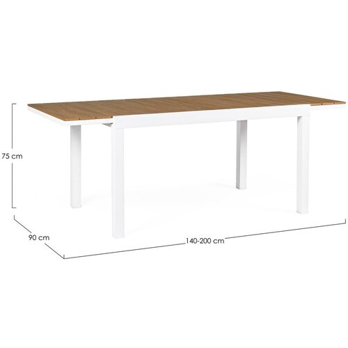 BIZZOTTO Aluminijasta vrtna miza 90x140 cm Elias &amp;ndash; Slike
