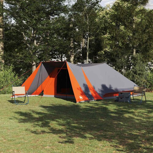 Tipi &amp;scaron;ator s krovom Siva i narančasta 660 x 456 x 200 cm taft Slike