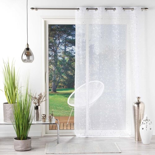 Douceur d int&amp;eacute;rieur Bela/v srebrni barvi prosojna zavesa iz tančice 140x240 cm Floressia &amp;ndash; Slike