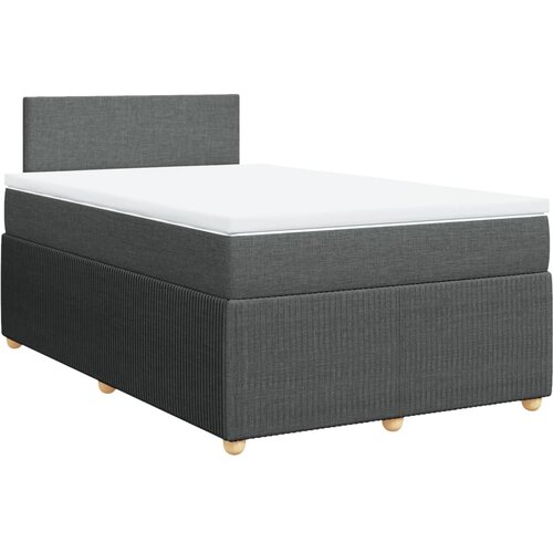 Maison Chic Box spring postelja - Vzmetna postelja z vzmetnico temno siva 120x190 cm blago SL23921, (21891148) Cene