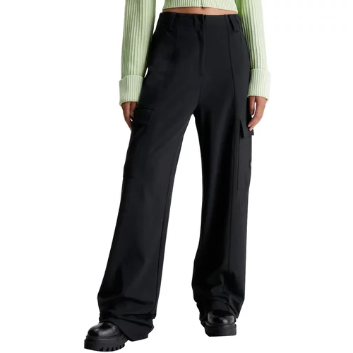 Calvin Klein Jeans Lahkotne hlače & Harem hlače HIGH RISE MILANO J20J222605 Črna