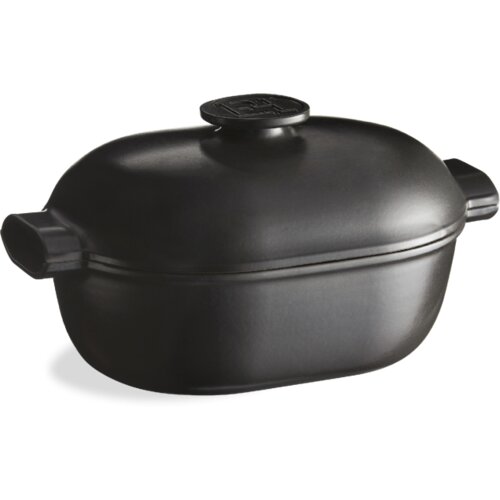 Emile henry Keramični ovalni lonec Cocotte 4,5l mat črna, tudi za indukcijo (20377884) Slike