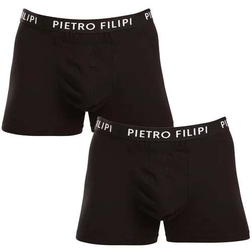 Pietro Filipi 2PACK Men's Boxer Shorts Black