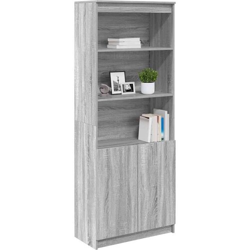 VidaXL Visoka omara siva sonoma 70x35x180 cm inženirski les Slike