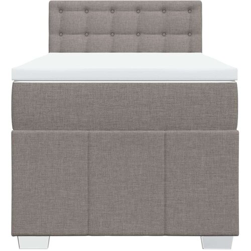 vidaXL Box spring postelja z vzmetnico taupe 100x200 cm blago, (21308746) Cene