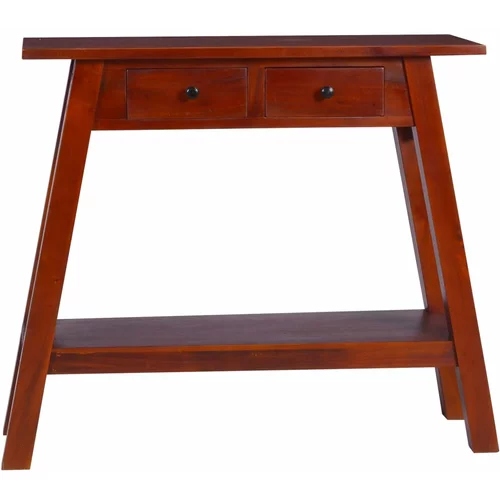  Konzolni stol klasični smeđi 90x30x75cm masivno drvo mahagonija