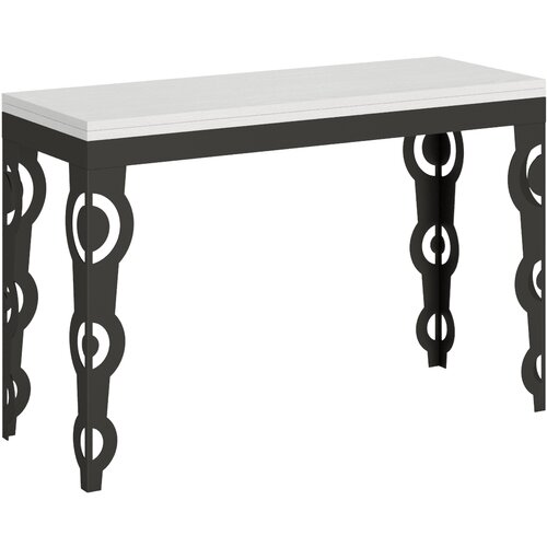 Itamoby &amp;nbsp; Karamay Double (120/200x45/90) - bela, barva nog: antracit - preklopna jedilna miza, (20842698) Slike