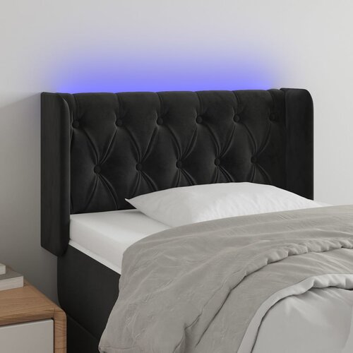  LED uzglavlje crno 83x16x78/88 cm baršunasto Cene