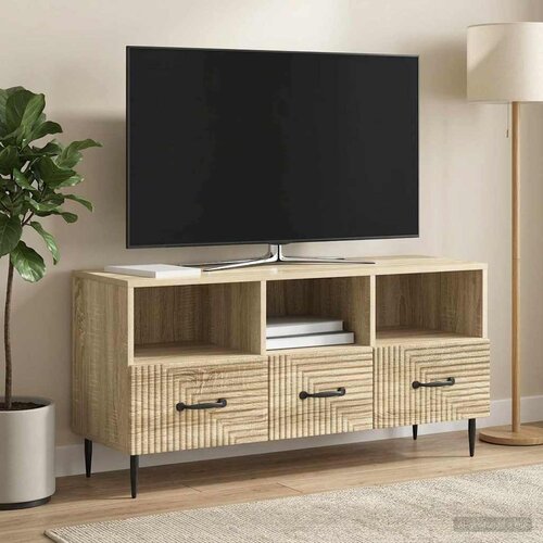 TV ormar Hrast sonoma 102 x 34,5 x 50 cm Konstruirano drvo Slike