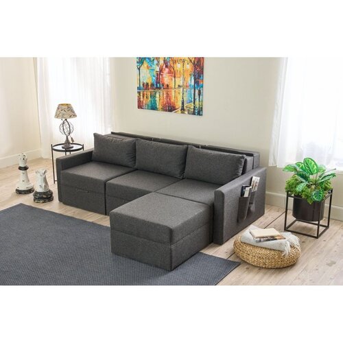 Atelier Del Sofa Saros ugaona garnitura 230 &amp;times; 110 cm, antracit Slike