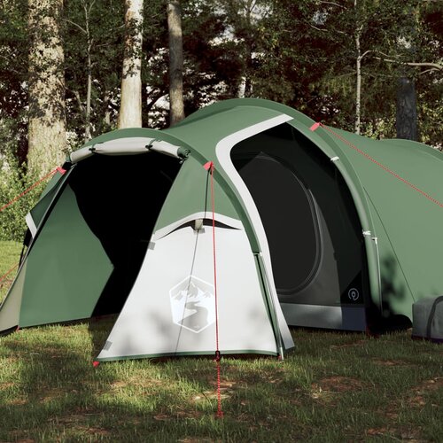 vidaXL Šator za kampiranje za 4 osobe zeleni 360x140x105 cm taft 185T Cijene
