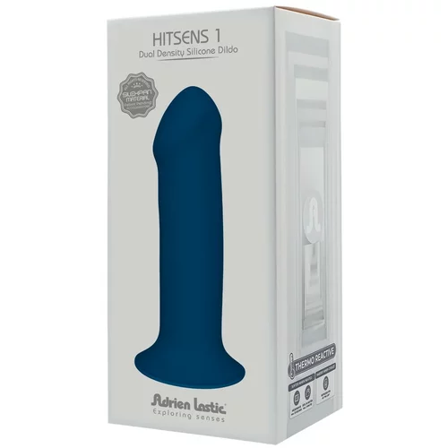Adrien Lastic Hitsens 1 - upogljiv penis dildo z lepilnimi blazinicami (modra)